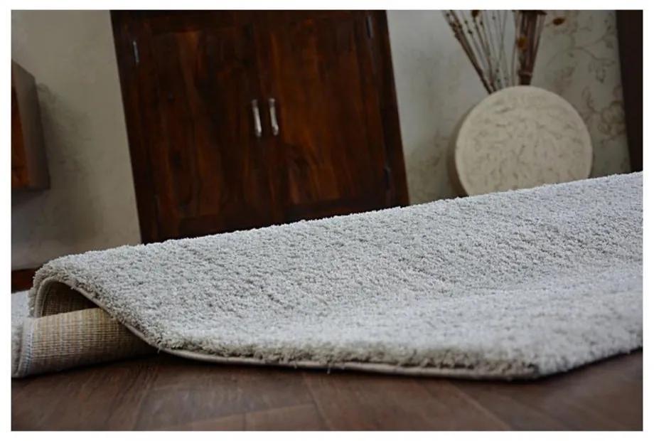 Luxusný kusový koberec Shaggy Azra šedý 80x150cm