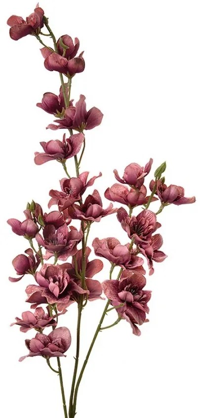 Dekorácia umelá vetvička s ružovými kvetmi - 10*10*110 cm