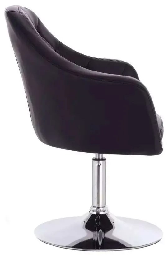 LuxuryForm DESIGN Kreslo ANDORA na striebornom tanieri - čierne