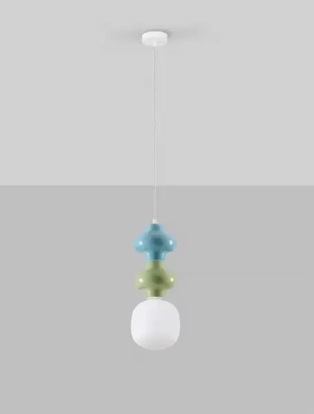 LED zeleno-modré dizajnové svietidlo Clio 2