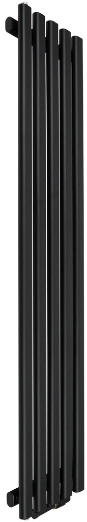 Regnis Lazur LA, vykurovacie teleso 330x1600mm so stredovým pripojením 50mm, 628W, čierna matná, LAZURLA/1600/330/D5/BLACK