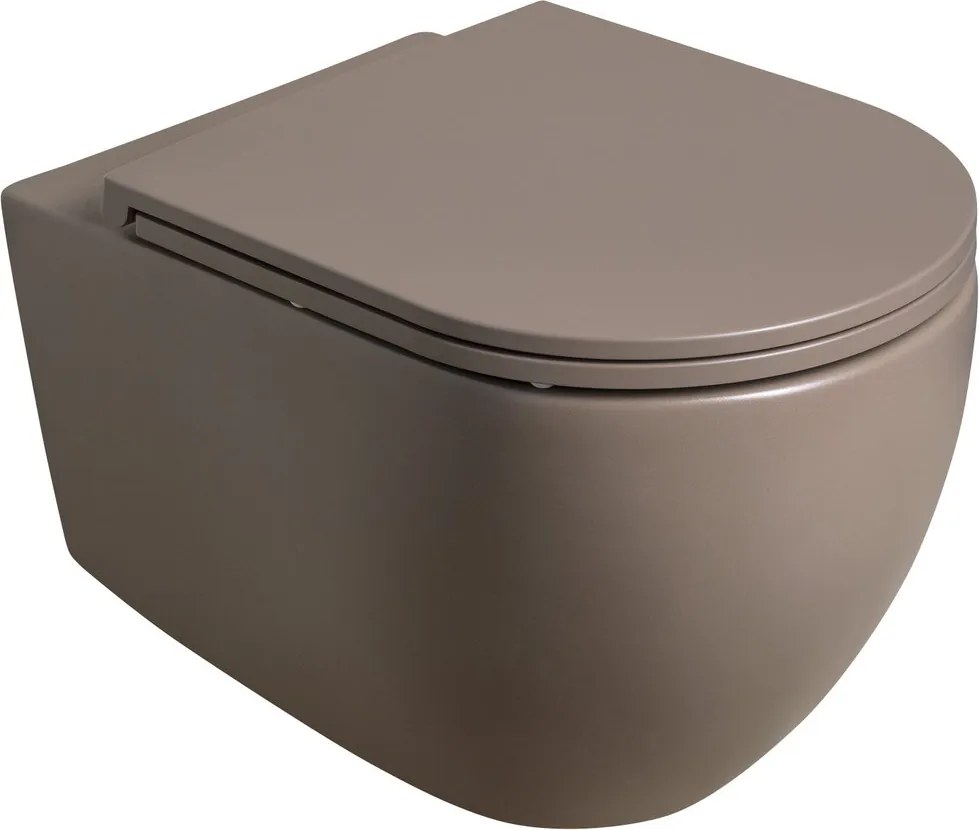 Isvea Isvea, INFINITY WC sedátko, SLIM, Soft Close, Easy Take, taupe, 40KF0531I