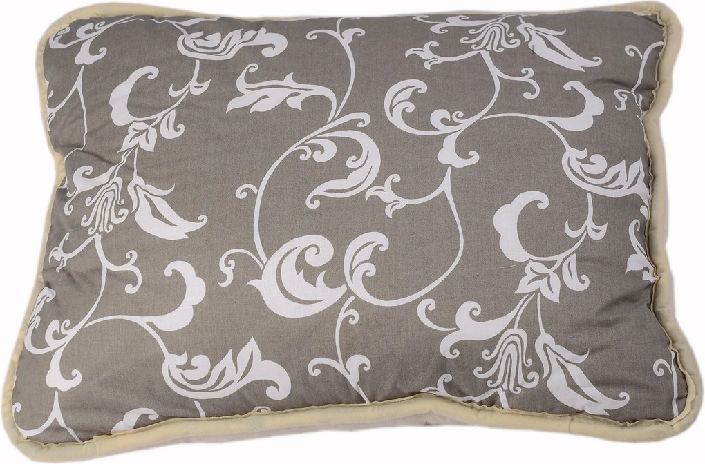 Vankúš z ovčej vlny sivý