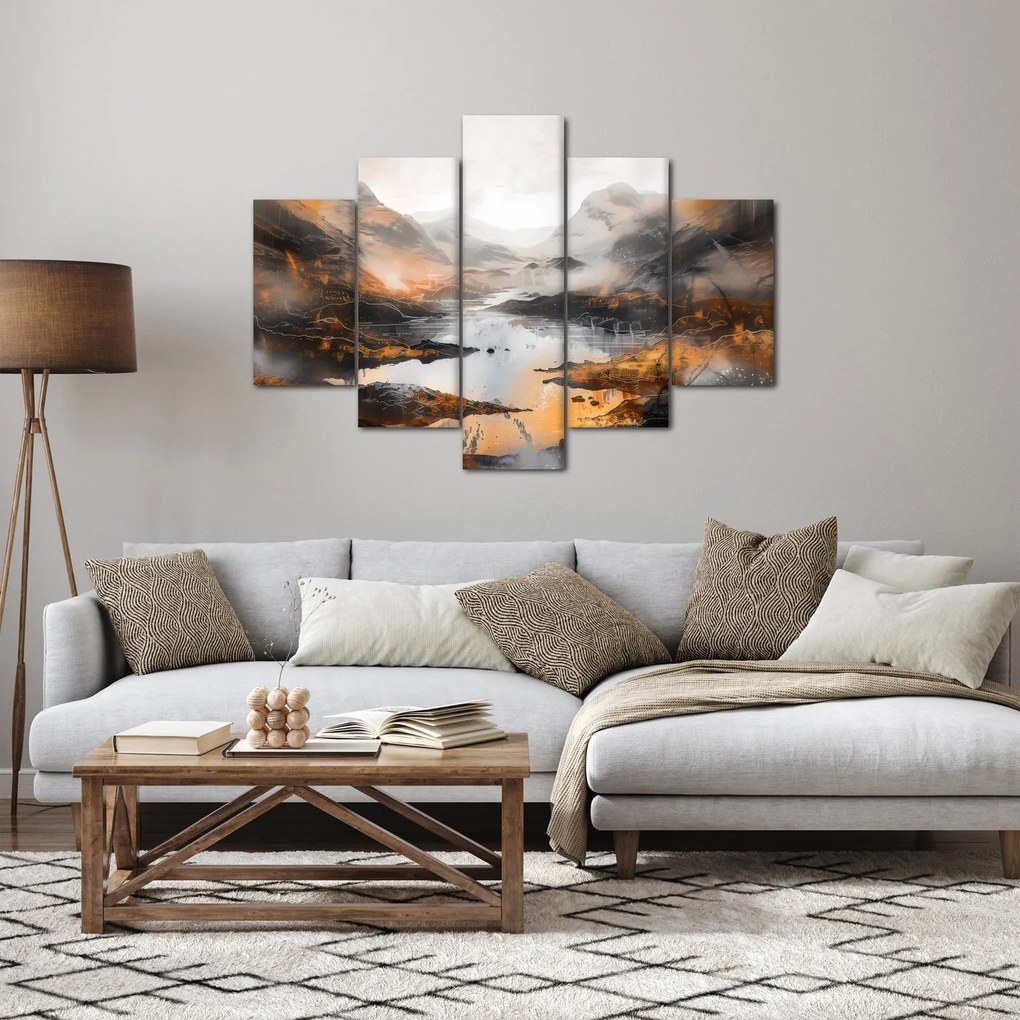 Obraz - Maľba horskej krajiny (150x105 cm)