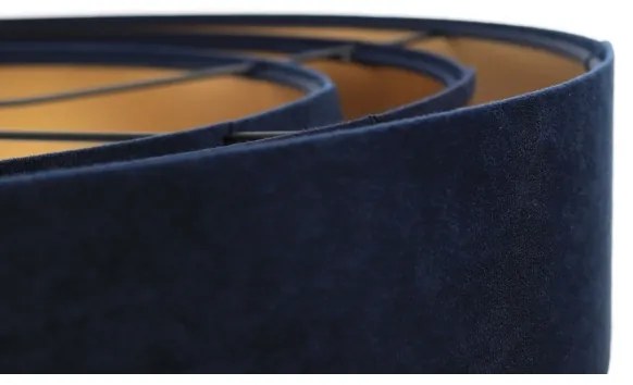 Luster na lanku TRINITI 1xE27/60W/230V modrá/zlatá