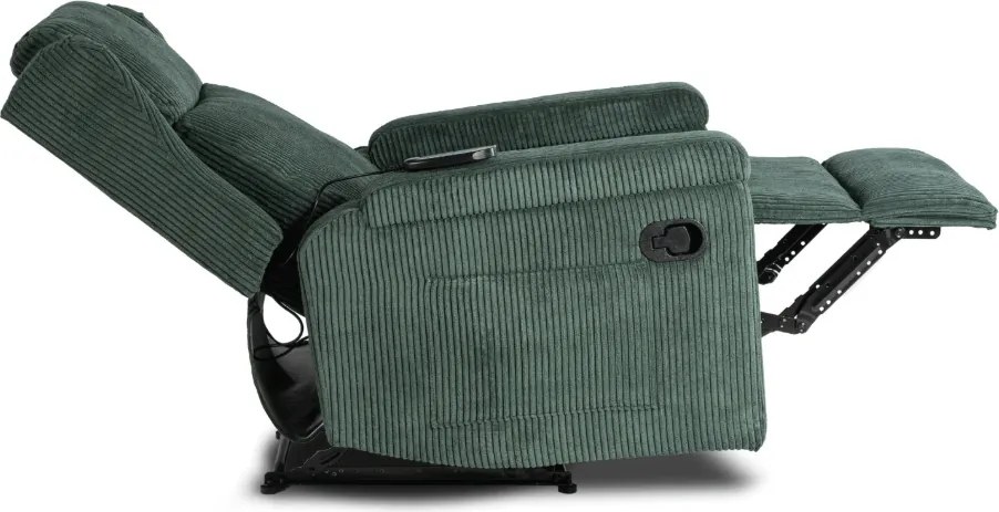Masážne kreslo SEBASTIAN Green Corduroy
