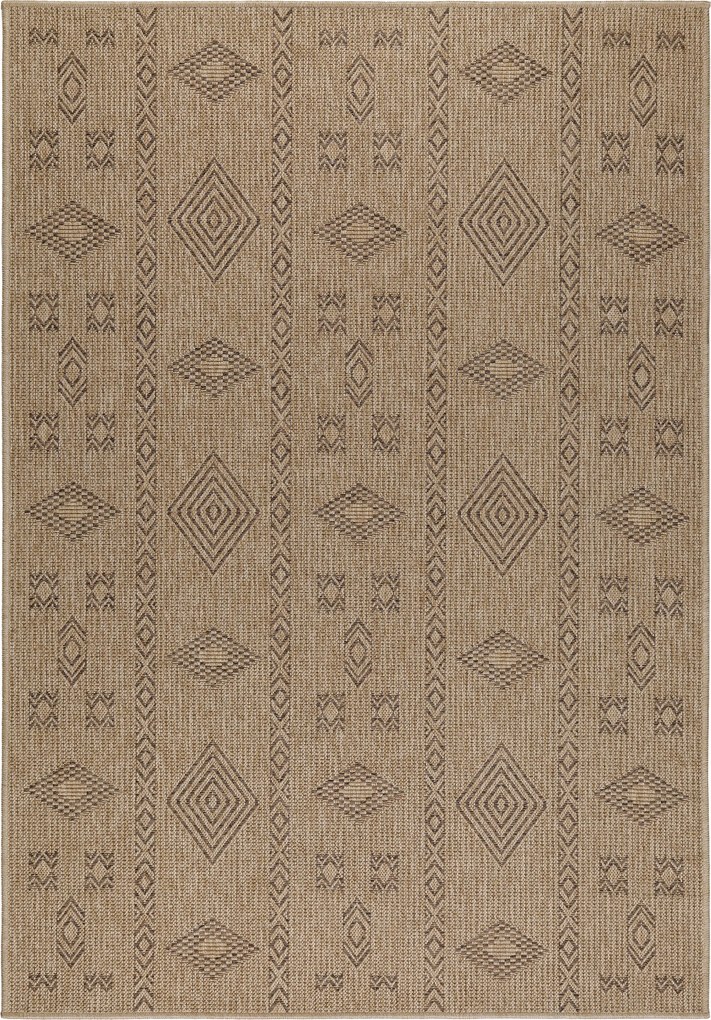 Ayyildiz, Kusový koberec Dhaka 8711 Black, 80x150, hnedá, chodba / predsieň