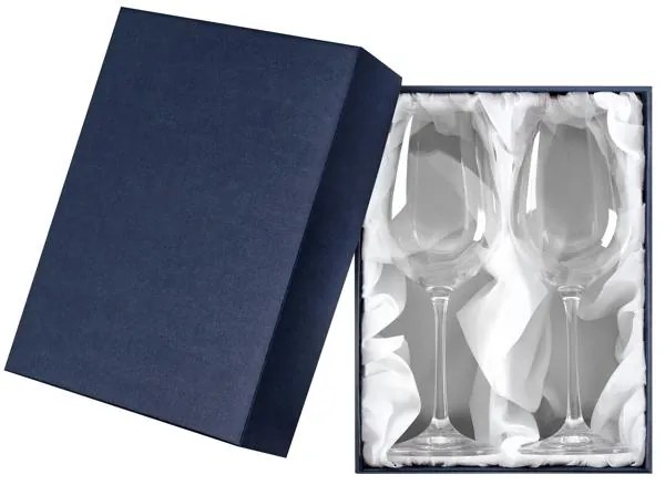 Darčeková krabička na 2 vínne poháre Výstielka: biely satén
