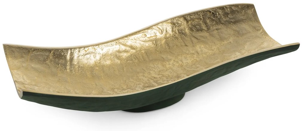 DEKORAČNÁ KOVOVÁ MISKA PEDRO2 (03) 33X15X8 CM TMAVOZELENÁ