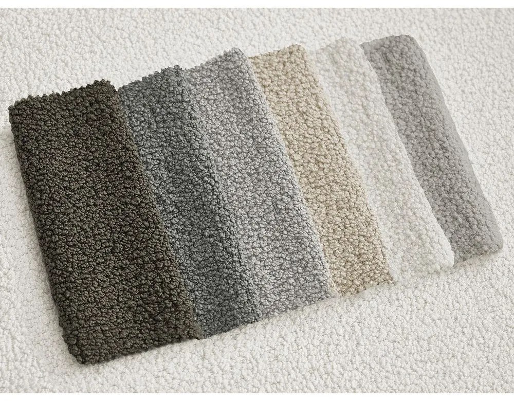 Biela podnožka z textílie buklé Leonore – Bobochic Paris