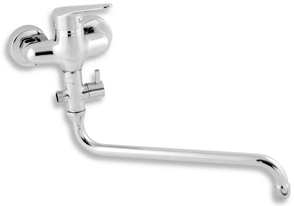 Novaservis Titania Iris New, paneláková batéria bez sprchy 100 mm chrómová, chrómová, 94475/1,0