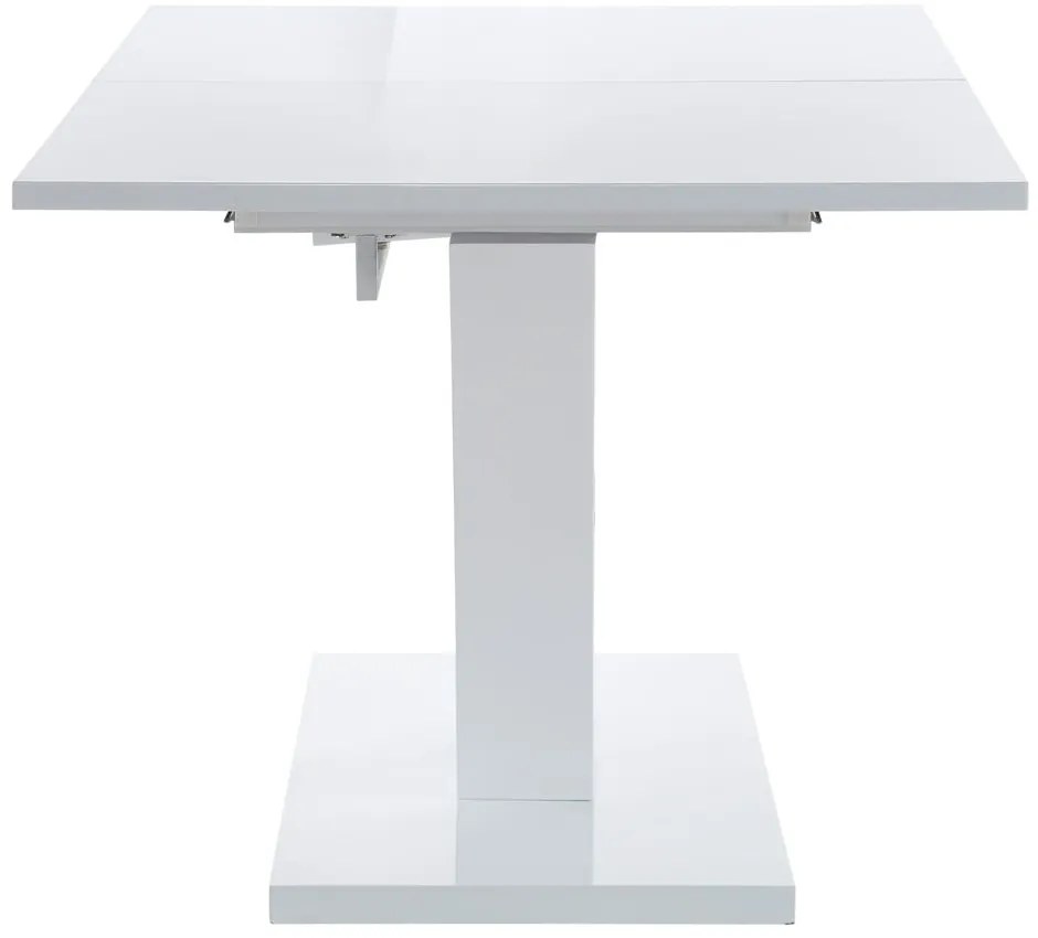 Lesklý rozkladací jedálenský stôl s prídavnou doskou 90x140 cm Aaron – Støraa