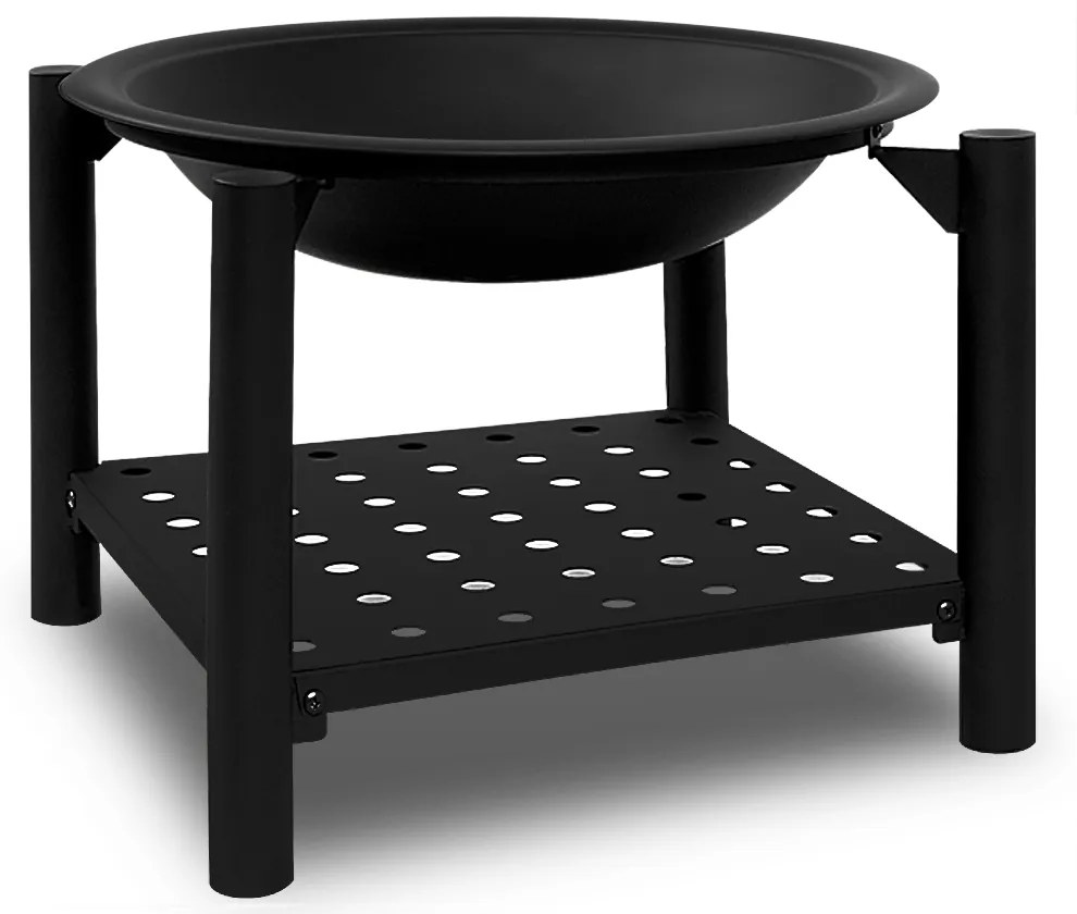 Ohnisko s priestorom na drevo FIRE, Ø55cm, čierna Gardebruk