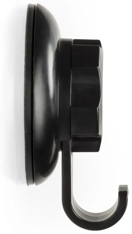 Čierny samodržiaci nástenný háčik Compactor Bestlock Black Single Hook