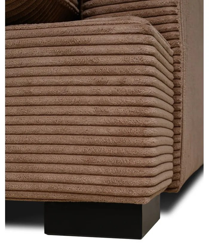 Svetlohnedá menčestrová pohovka 132 cm Mobby – Scandic