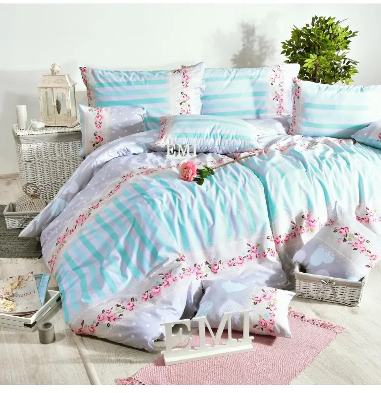 Bavlnené obliečky Ariela farebné EMI, Štandardný set jednolôžko obsahuje 1x 140x200 + 1x 70x90