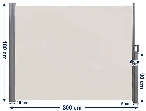 Bočná markíza 180x300 cm béžová