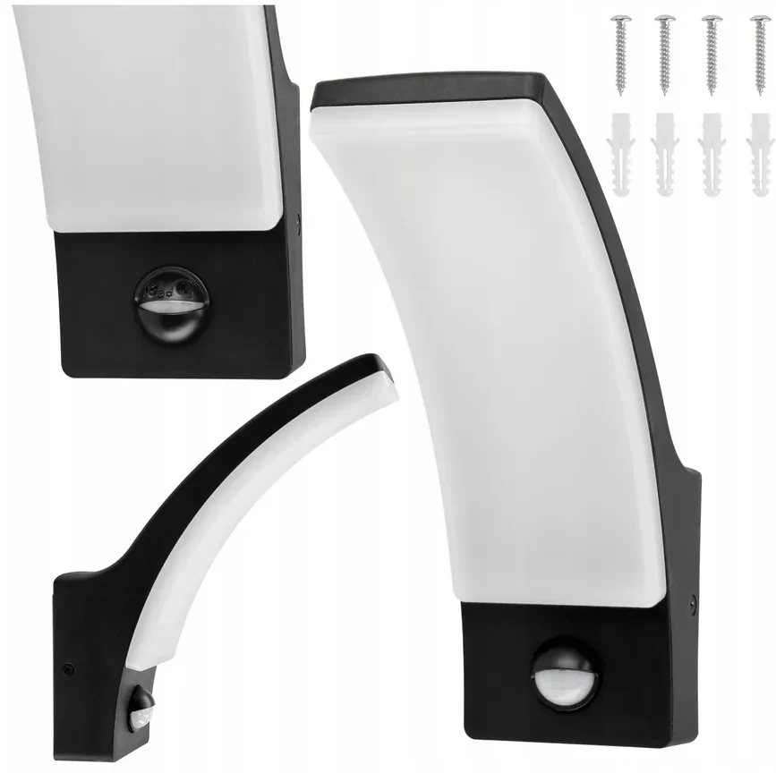 BERGE LED nástenné svietidlo 12W - 800lm - vonkajšie s pohybovým čidlom