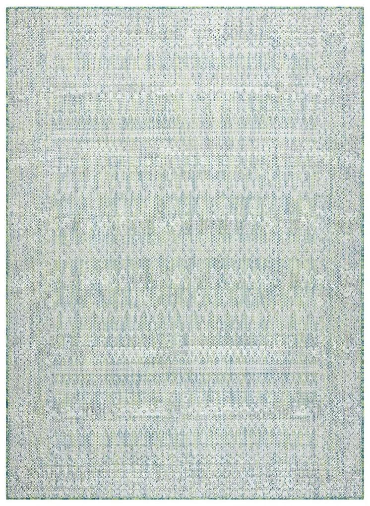 Dywany Łuszczów Kusový koberec Sion Sisal Aztec 22184 green/blue/ecru – na von aj na doma - 120x170 cm