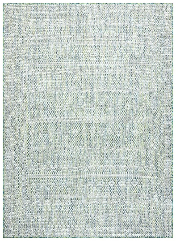 Dywany Łuszczów Kusový koberec Sion Sisal Aztec 22184 green/blue/ecru – na von aj na doma - 160x220 cm
