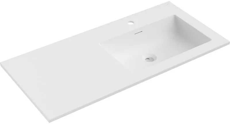 Mexen Otis, umývadlo na zapustenie 101 x 46,5 cm, pravé, biele matné - 25181001P
