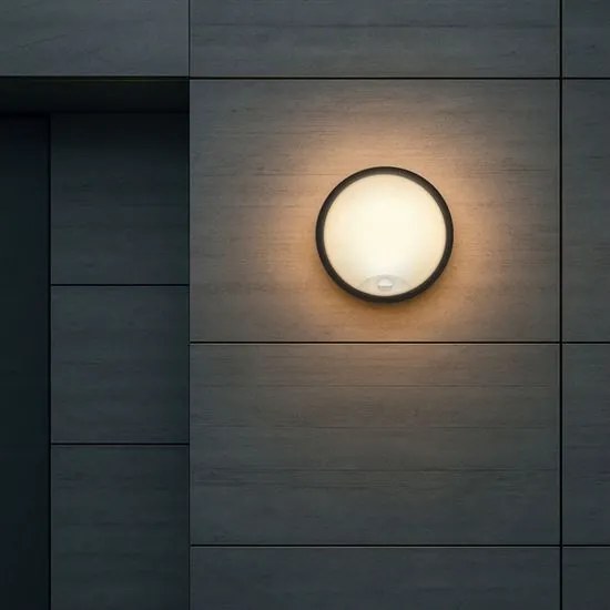 Solight WO780-2 - LED vonkajšie svietidlo so senzorom 20 W/230 V IP65, priemer 22 cm