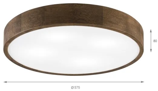 Brilagi - LED stropné svietidlo CARVALHO 4xE27/60W/230V, dub/orech, priemer 57,5 cm