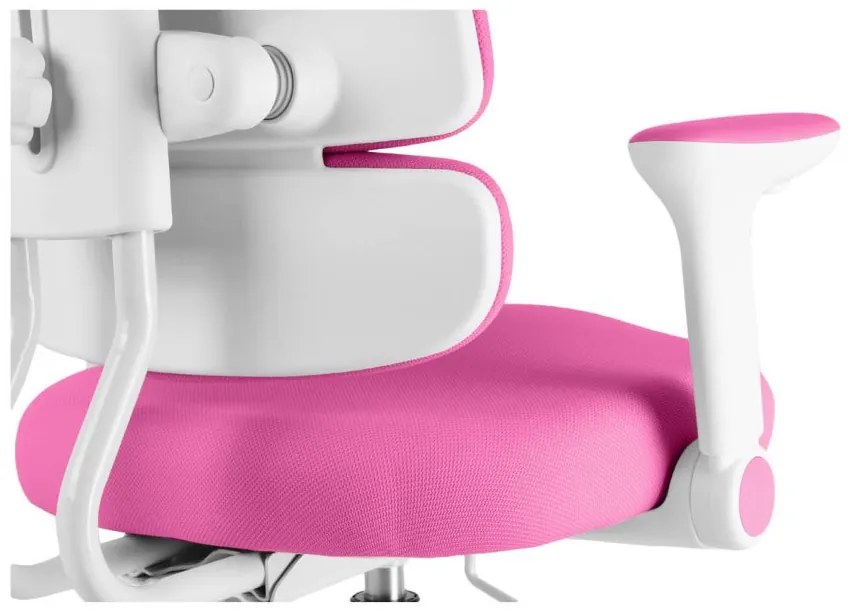 Detská rastúca stolička Neoseat KIDDY THREE — látka, tmavo ružová