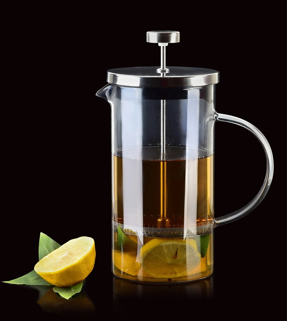 French press Perellino 1000 ml stříbrná