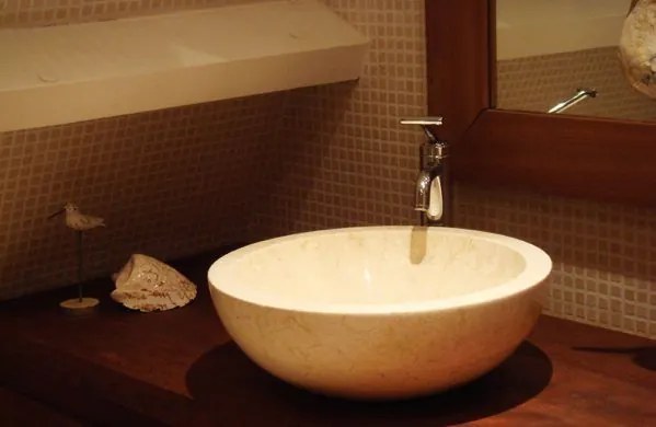 Indera Gemma 501 Ø50 cm Cream Kamenné umývadlo leštený mramor