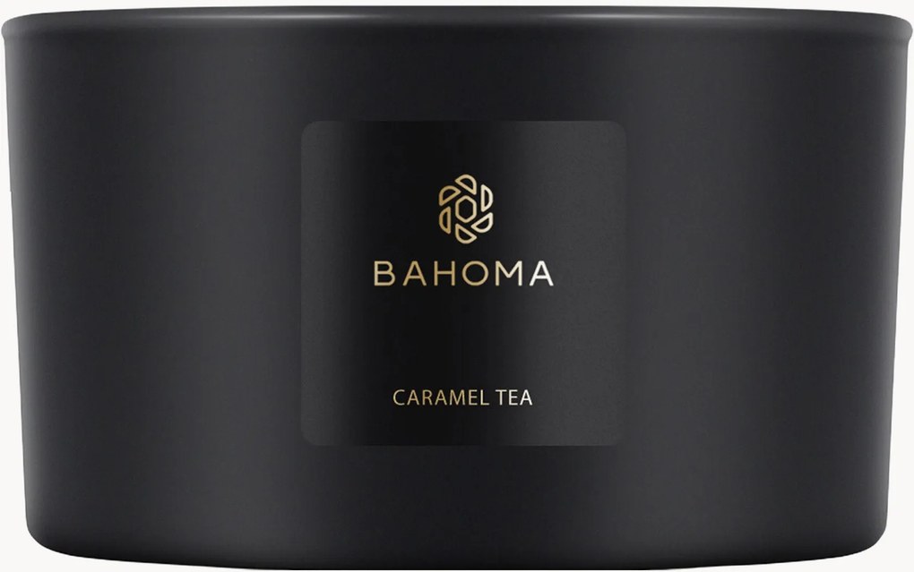 Vonná sviečka's tromi knôtmi Caramel Tea (Bergamot, Mandarin, Cardamom)