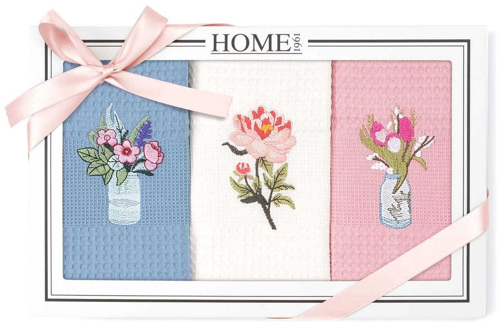 Home 1961 KUCHYNSKÉ UTIERKY HOME4 SADA 3 KS 50X70 CM VZOROVANÉ