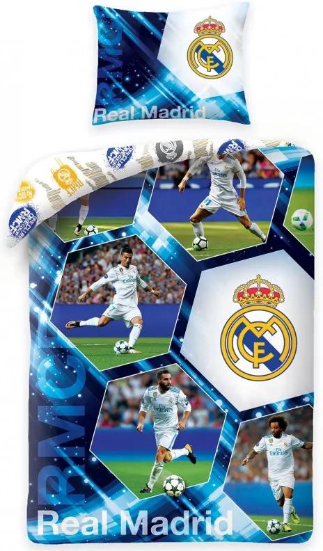 Halantex · Bavlnené posteľné obliečky / posteľná bielizeň Real Madrid - RMCF - 70 x 90 + 140 X 200 cm | Oficiálny produkt Realmadrid