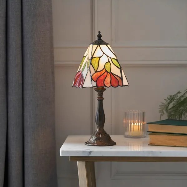 Endon 63963 - Stolná lampa Tiffany BOTANICA 1xE14/40W/230V, priemer 16 cm