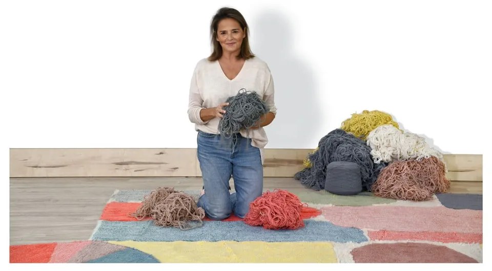 Prateľný ručne tkaný vlnený detský koberec 170x240 cm Abstract – Lorena Canals