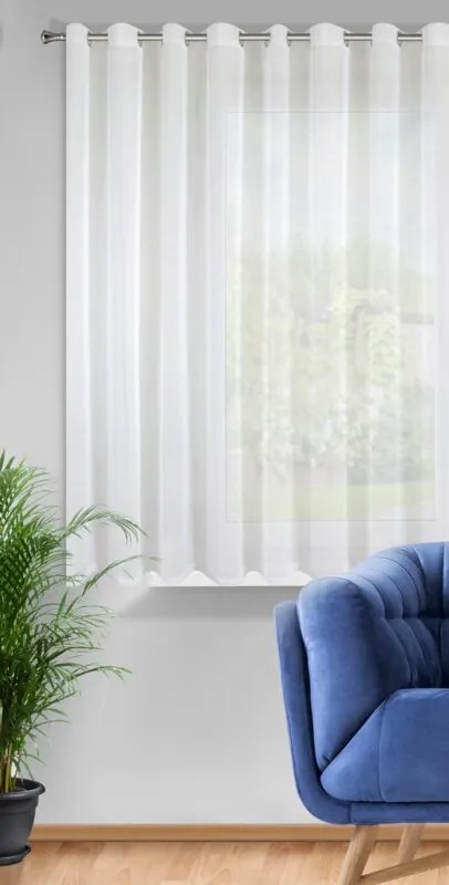EUROFIRANY Klasický záves 400 cm x 300 cm biela 100 % polyester Rozmer varianty: 400 cm x 250 cm, Farba varianty: Biela