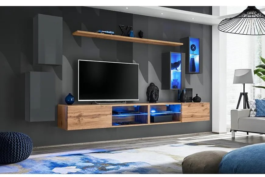 Obývacia Stena Switch Xxv Grafit/Wotan