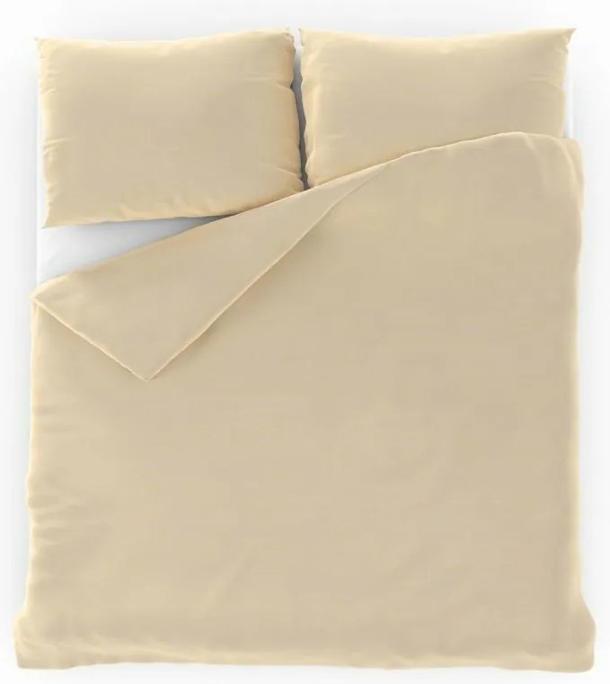 Kvalitex Bavlnené obliečky smotanová, 140 x 200 cm, 70 x 90 cm