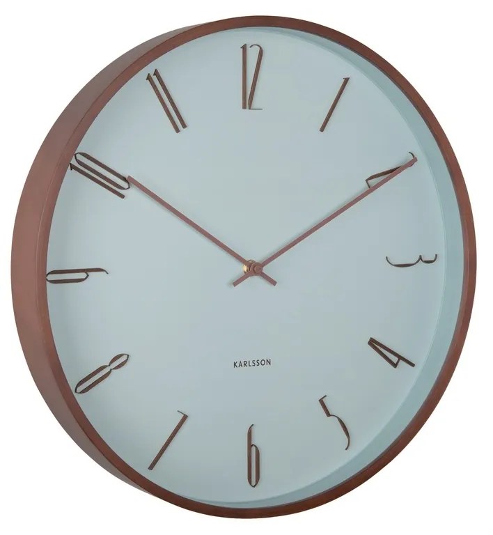Karlsson 6014BL dizajnové nástenné hodiny modrá, pr. 40 cm