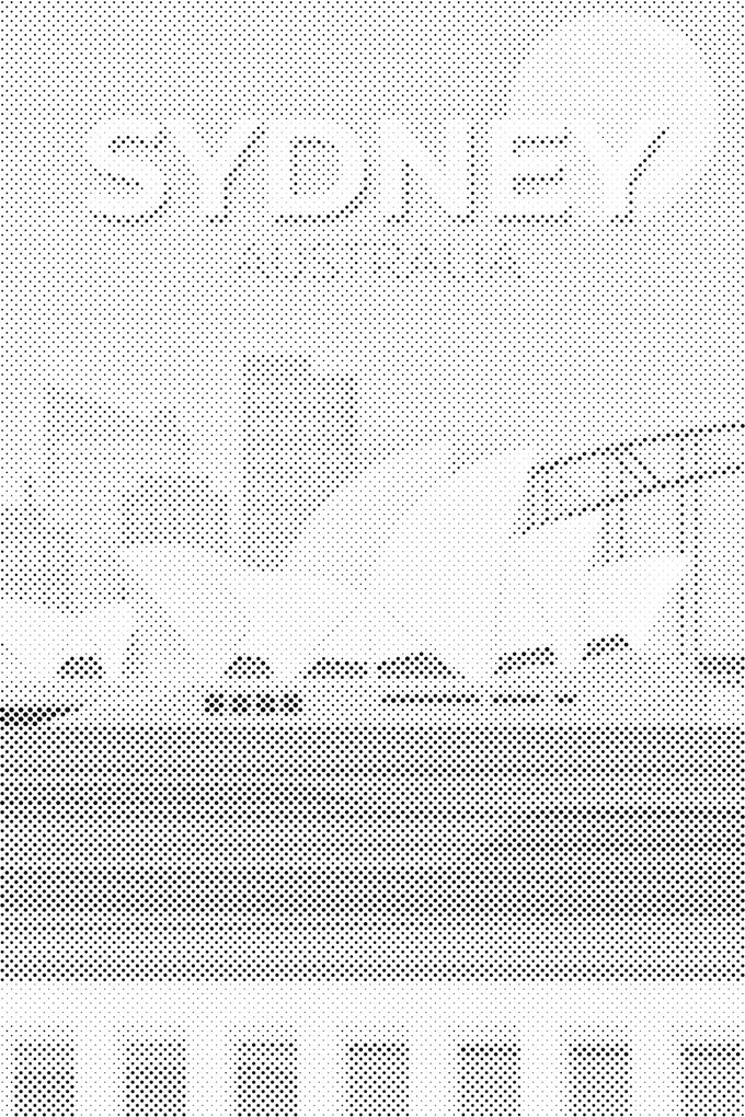 Gario Bodkovanie Sydney, Austrália Rozmery: 40 x 60 cm, Rámovanie: S vnútorným rámom, Farba bodiek: Modrá