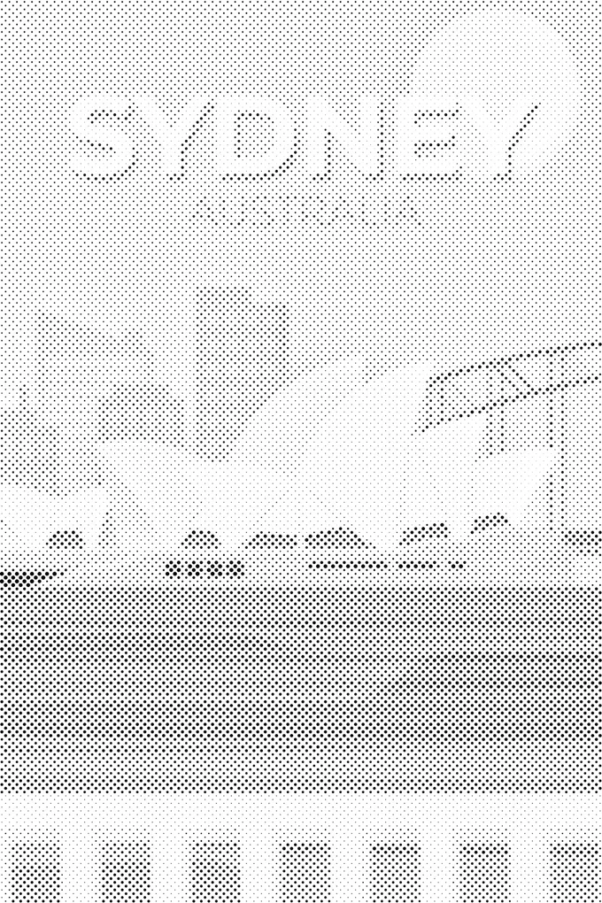 Gario Bodkovanie Sydney, Austrália Rozmery: 60 x 80 cm, Rámovanie: S vnútorným rámom, Farba bodiek: Modrá