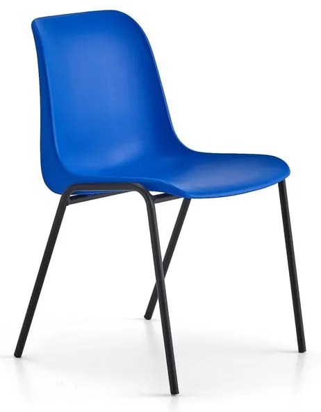 Stolička SIERRA, čierna/modrá