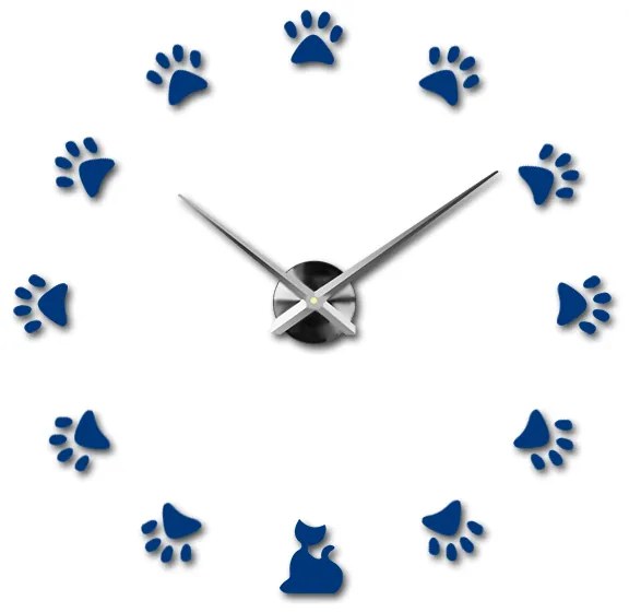 Moderné nalepovacie nástenné hodiny SS | 3D hodiny 12S017 Wanduhr