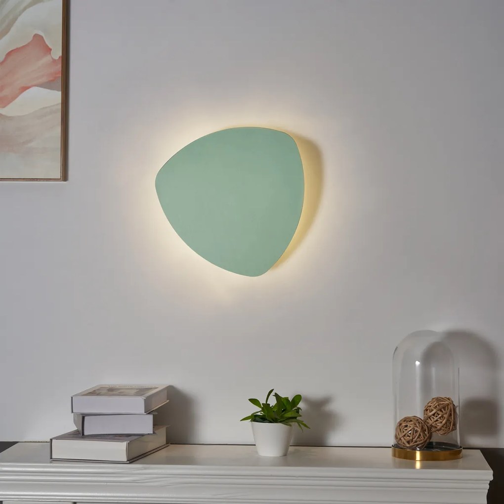 Dizajnová nástenná lampa zelená organická 32 cm 2-svetlá - Pulley