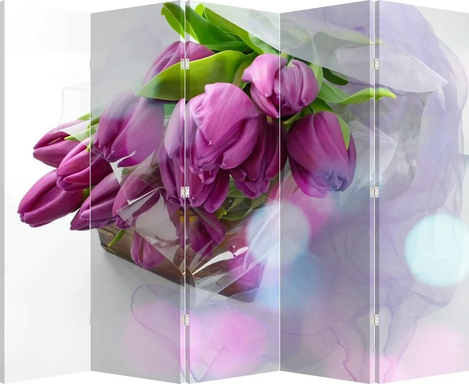 Paraván - Kytica tulipánov (210x170 cm)