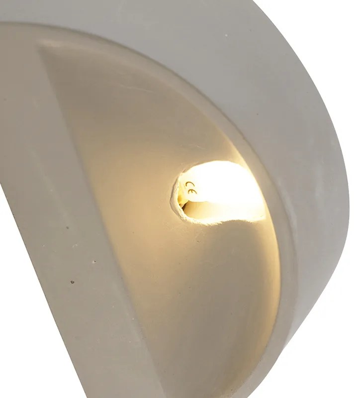 Rustikálna nástenná lampa betónová polkruhová - Adelaide