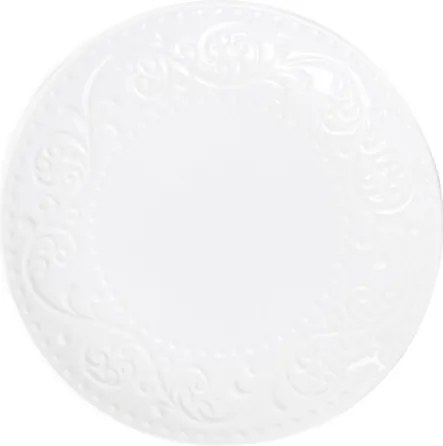 Dezertný tanier SYLIA biely s ornamentom SS23 844015