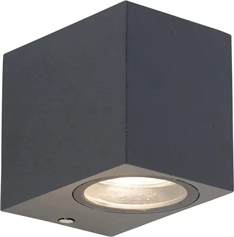 Moderná nástenná lampa tmavosivá IP44 - Baleno