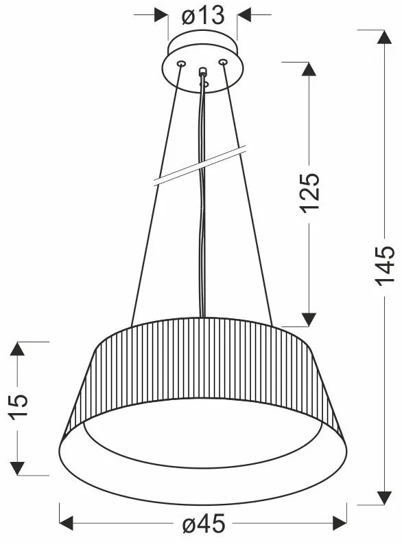 Candellux Čierne závesné LED svietidlo Umbria s dreveným dekorom 24W 31-24183