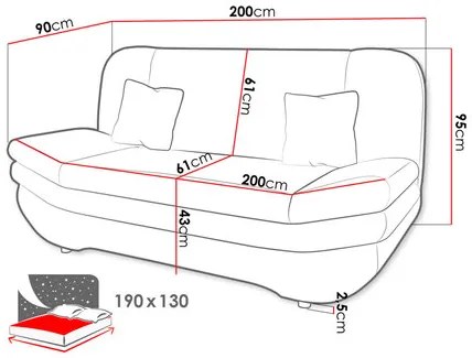 Rozkladacia pohovka Lehti (sivá + čierna) (s úl. priestorom). Vlastná spoľahlivá doprava až k Vám domov. 1105556